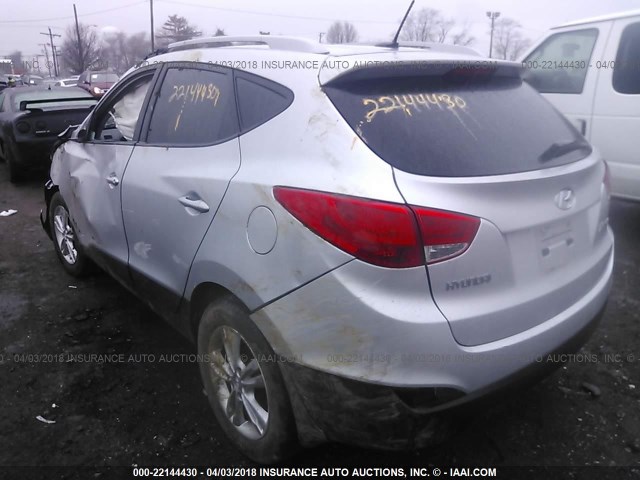 KM8JU3AC8AU109752 - 2010 HYUNDAI TUCSON GLS/LIMITED SILVER photo 3