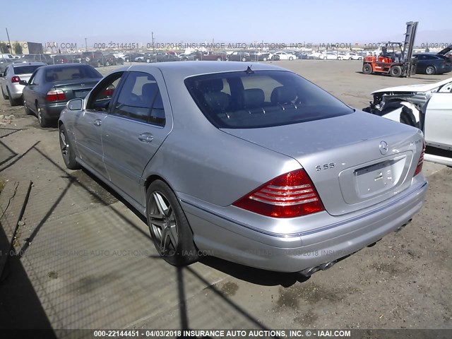 WDBNG74J94A428418 - 2004 MERCEDES-BENZ S 55 AMG SILVER photo 3