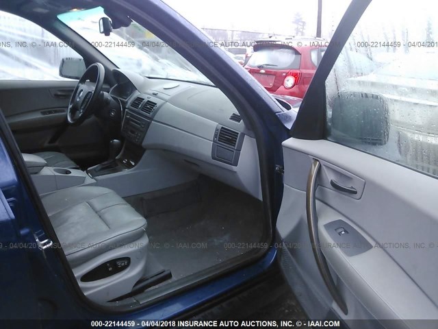 WBXPA73484WB21127 - 2004 BMW X3 2.5I BLUE photo 5