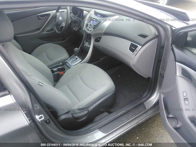 5NPDH4AEXDH433149 - 2013 HYUNDAI ELANTRA GLS/LIMITED GRAY photo 5