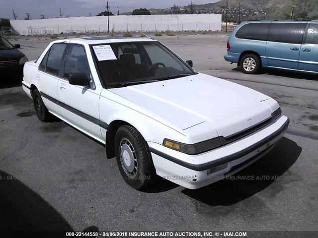 JHMCA5549KC020279 - 1989 HONDA ACCORD LXI WHITE photo 1