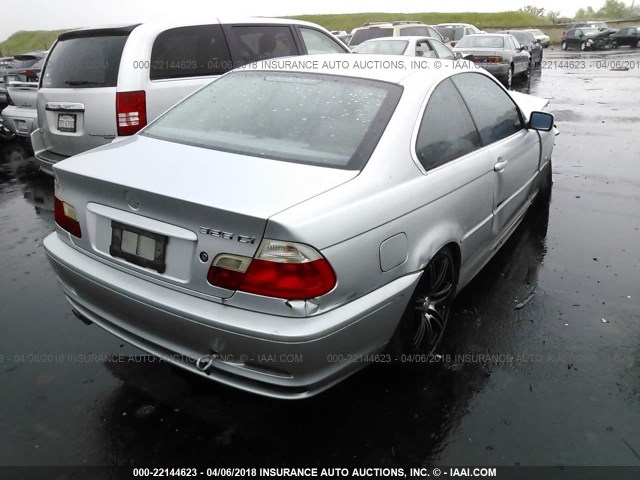 WBABN734X3PJ16302 - 2003 BMW 325 CI SILVER photo 4