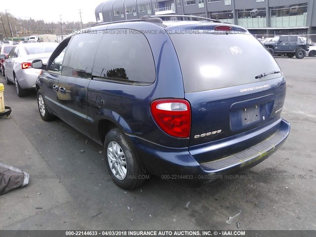 2B4GP44R32R628683 - 2002 DODGE GRAND CARAVAN SPORT BLUE photo 3