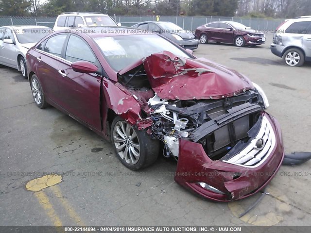 5NPEC4AC6BH068824 - 2011 HYUNDAI SONATA SE/LIMITED RED photo 1