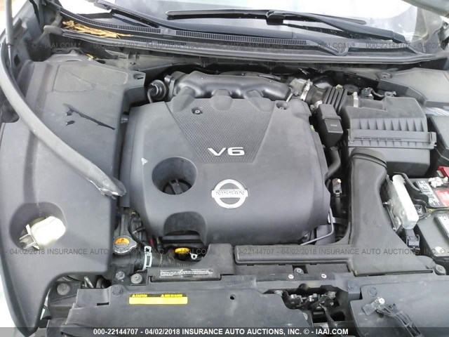 1N4AA5AP5AC845863 - 2010 NISSAN MAXIMA S/SV SILVER photo 10