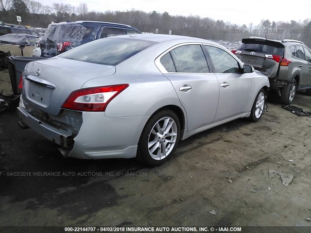 1N4AA5AP5AC845863 - 2010 NISSAN MAXIMA S/SV SILVER photo 4