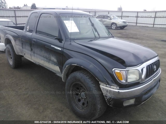 5TEWN72N14Z361305 - 2004 TOYOTA TACOMA XTRACAB BLACK photo 1