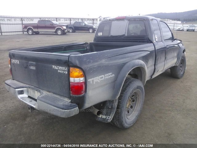 5TEWN72N14Z361305 - 2004 TOYOTA TACOMA XTRACAB BLACK photo 4