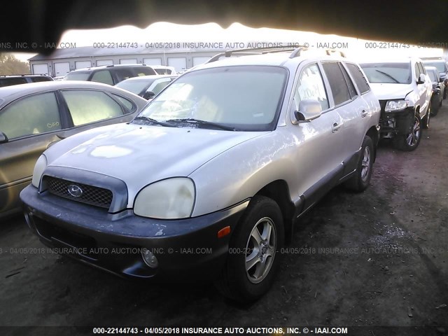 KM8SC73D72U254609 - 2002 HYUNDAI SANTA FE GLS/LX SILVER photo 2