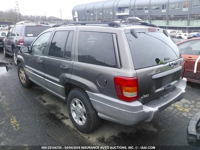 1J4G248S4YC417213 - 2000 JEEP GRAND CHEROKEE LAREDO GRAY photo 3