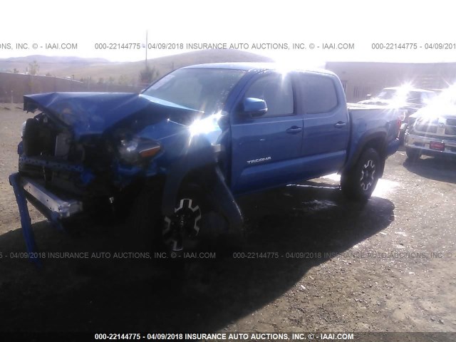 3TMCZ5AN4HM088344 - 2017 TOYOTA TACOMA DBL CAB/SR/TRDSPT/OR/PRO ლურჯი ფოტო 2
