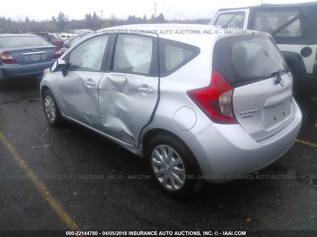 3N1CE2CP5FL415798 - 2015 NISSAN VERSA NOTE S/S PLUS/SV/SL/SR SILVER photo 3