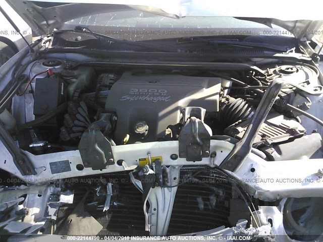 2G4WF551611211390 - 2001 BUICK REGAL GS SILVER photo 10