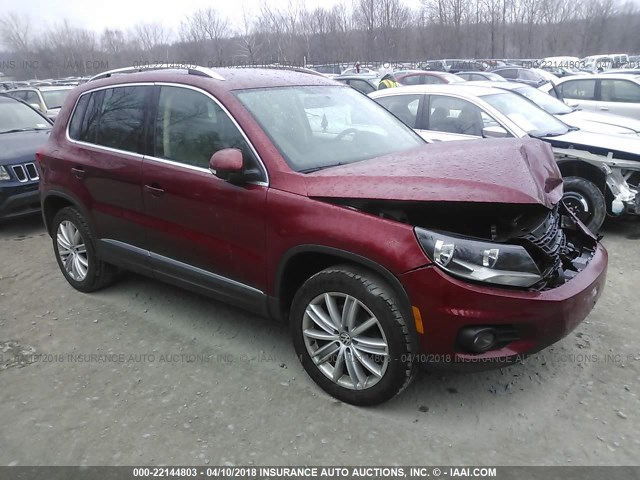 WVGBV3AX3DW080528 - 2013 VOLKSWAGEN TIGUAN S/SE/SEL RED photo 1