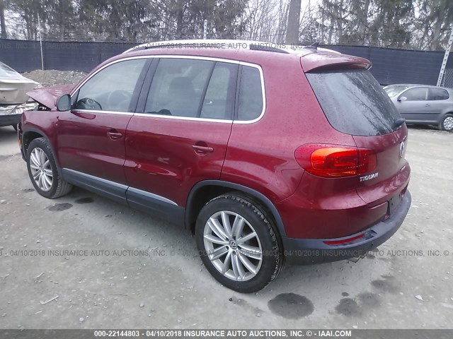 WVGBV3AX3DW080528 - 2013 VOLKSWAGEN TIGUAN S/SE/SEL RED photo 3