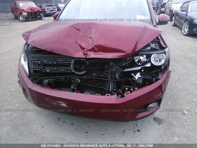 WVGBV3AX3DW080528 - 2013 VOLKSWAGEN TIGUAN S/SE/SEL RED photo 6
