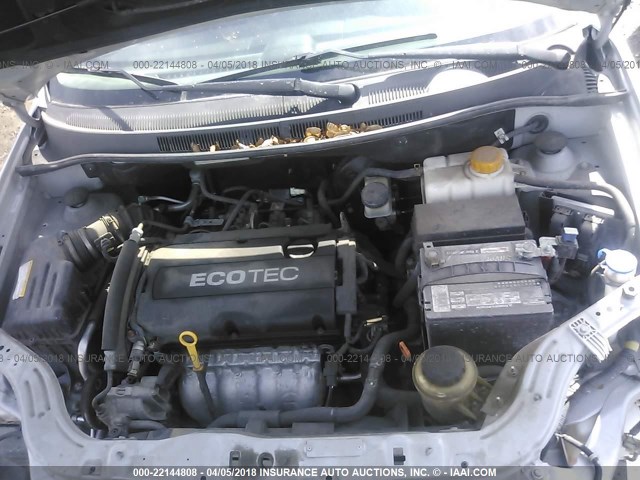 KL1TD5DE9AB090718 - 2010 CHEVROLET AVEO LS/LT 银色 照片 10