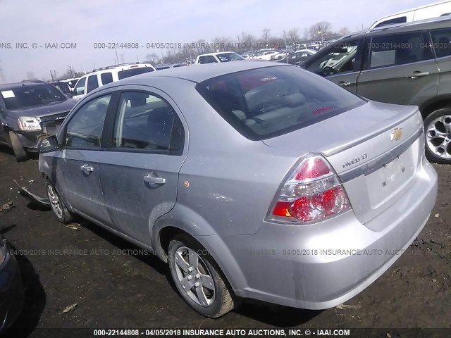 KL1TD5DE9AB090718 - 2010 CHEVROLET AVEO LS/LT 银色 照片 3