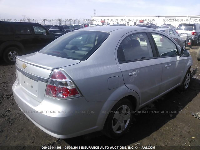 KL1TD5DE9AB090718 - 2010 CHEVROLET AVEO LS/LT 银色 照片 4