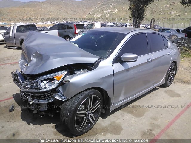1HGCR2F5XHA156524 - 2017 HONDA ACCORD SPORT 银色 照片 2