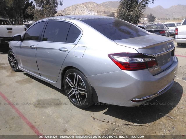 1HGCR2F5XHA156524 - 2017 HONDA ACCORD SPORT SILVER photo 3