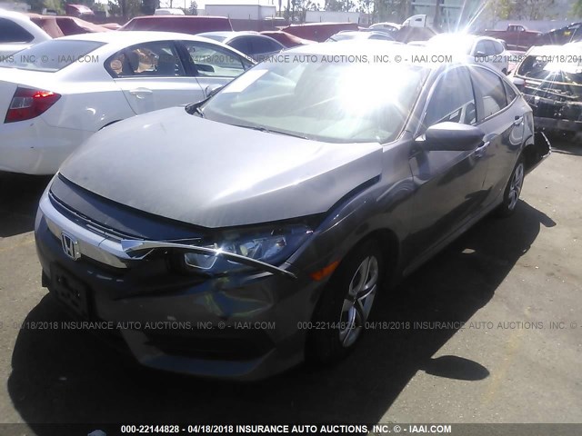 2HGFC2F54HH521263 - 2017 HONDA CIVIC LX GRAY photo 2