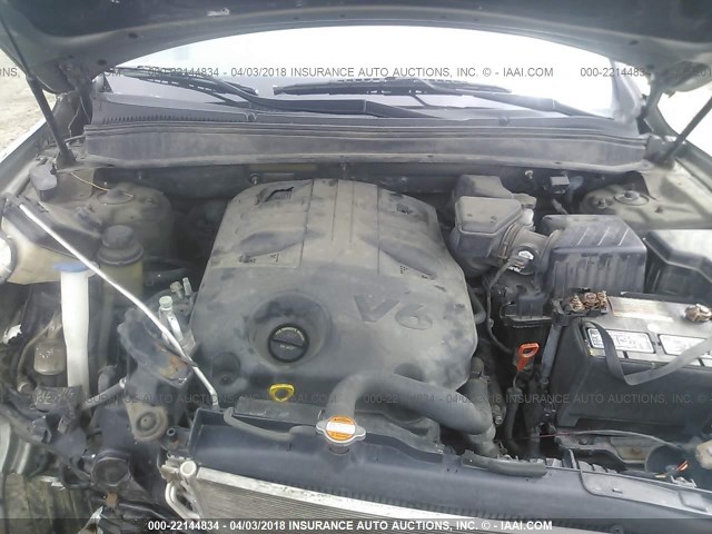 5NMSH73E29H307006 - 2009 HYUNDAI SANTA FE SE/LIMITED GREEN photo 10