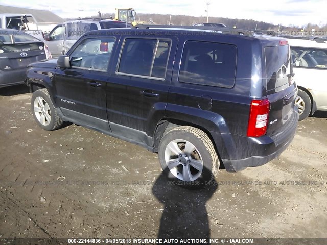 1J4NF1GBXBD191580 - 2011 JEEP PATRIOT SPORT BLACK photo 3