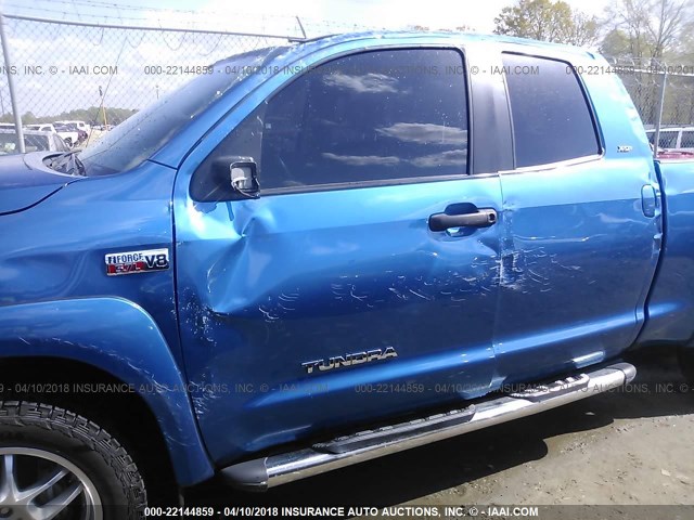 5TFBV54128X049438 - 2008 TOYOTA TUNDRA DOUBLE CAB/DOUBLE CAB SR5 BLUE photo 6