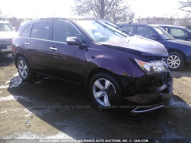 2HNYD2H67BH536383 - 2011 ACURA MDX TECHNOLOGY BURGUNDY photo 1