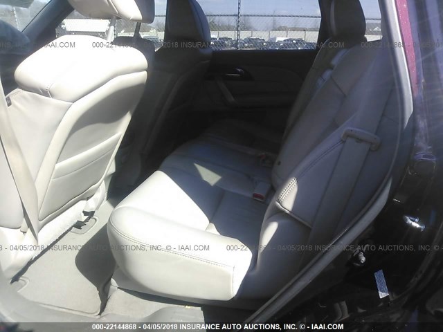 2HNYD2H67BH536383 - 2011 ACURA MDX TECHNOLOGY BURGUNDY photo 8