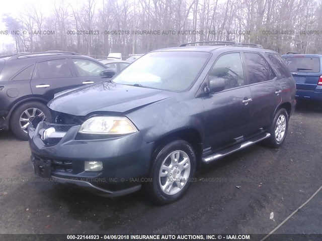 2HNYD18925H520746 - 2005 ACURA MDX TOURING GRAY photo 2