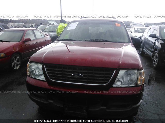 1FMZU73E92UB57884 - 2002 FORD EXPLORER XLT RED photo 6