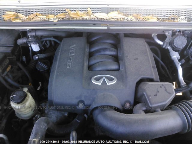 5N3AA08C24N808541 - 2004 INFINITI QX56 GREEN photo 10