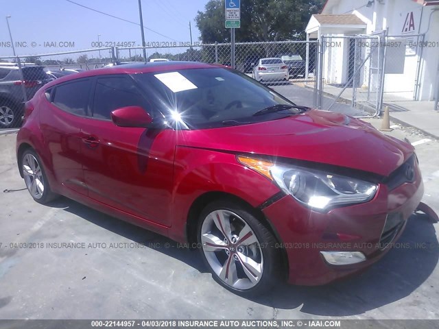 KMHTC6AD9DU143581 - 2013 HYUNDAI VELOSTER RED photo 1