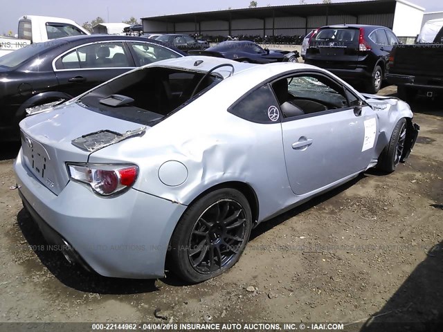 JF1ZNAA1XD2732383 - 2013 TOYOTA SCION FR-S SILVER photo 4