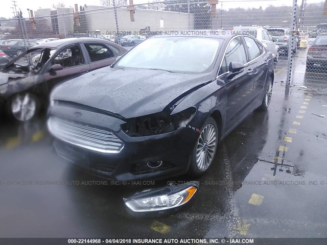 3FA6P0K90DR306466 - 2013 FORD FUSION TITANIUM BLACK photo 2