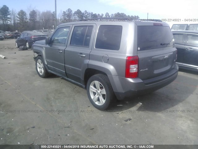 1J4NF1GB5BD274480 - 2011 JEEP PATRIOT SPORT GRAY photo 3