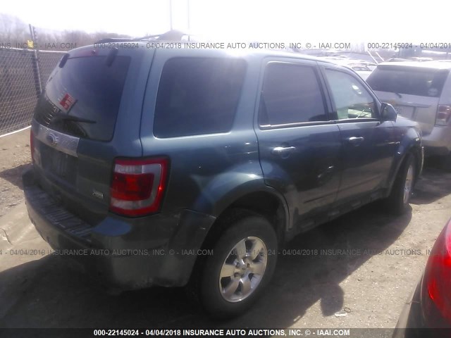 1FMCU9EG2CKA75654 - 2012 FORD ESCAPE LIMITED BLUE photo 4