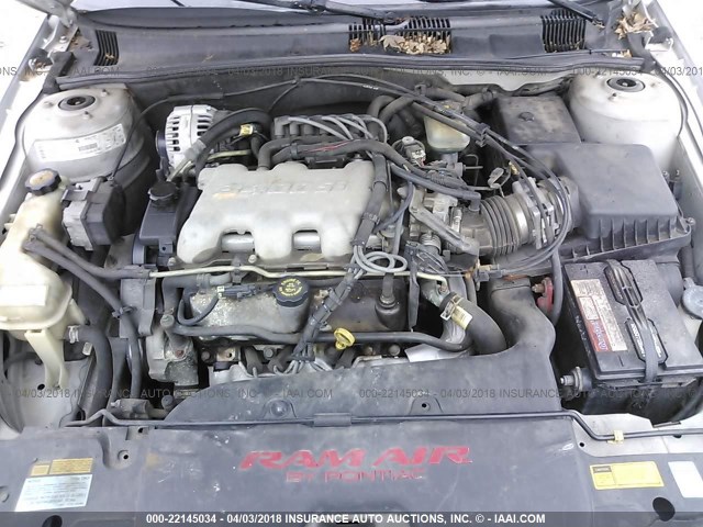 1G2NW52E31C165684 - 2001 PONTIAC GRAND AM GT GRAY photo 10