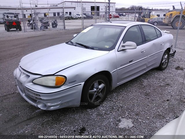 1G2NW52E31C165684 - 2001 PONTIAC GRAND AM GT GRAY photo 2