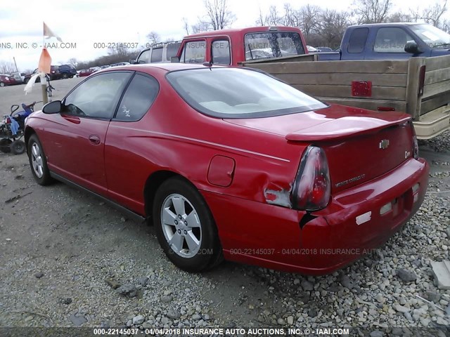 2G1WM15K169231141 - 2006 CHEVROLET MONTE CARLO LT RED photo 3