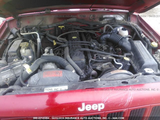 1J4FT68SXXL580905 - 1999 JEEP CHEROKEE SPORT/CLASSIC წითელი ფოტო 10