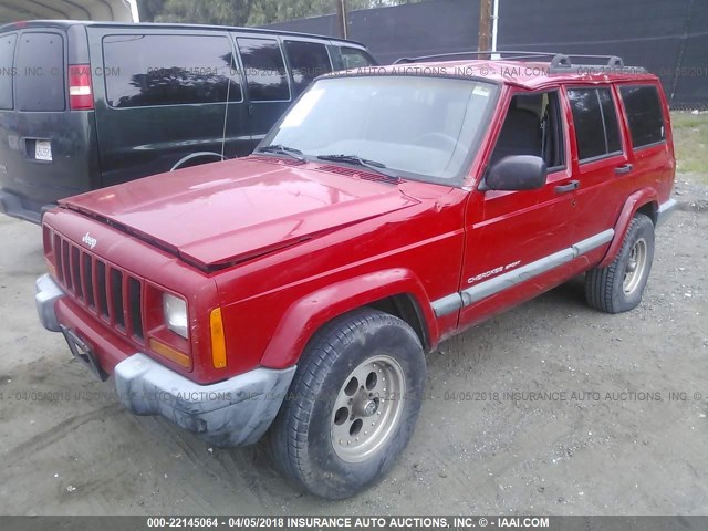 1J4FT68SXXL580905 - 1999 JEEP CHEROKEE SPORT/CLASSIC წითელი ფოტო 2