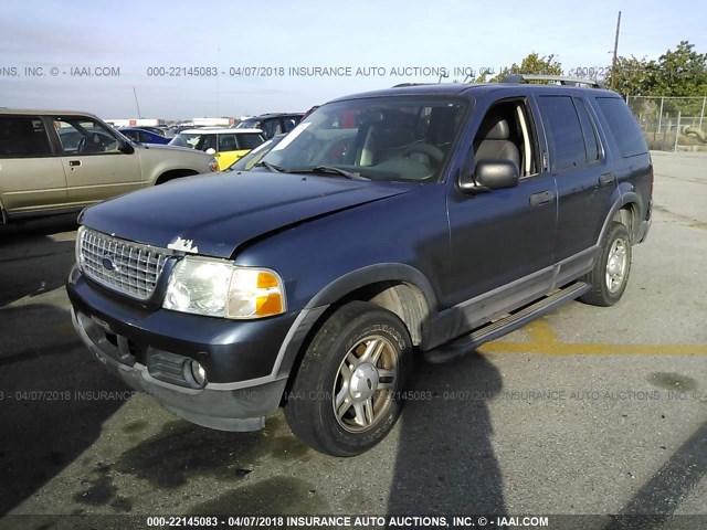 1FMZU63K23ZA77458 - 2003 FORD EXPLORER XLT/XLT SPORT/NBX BLUE photo 2