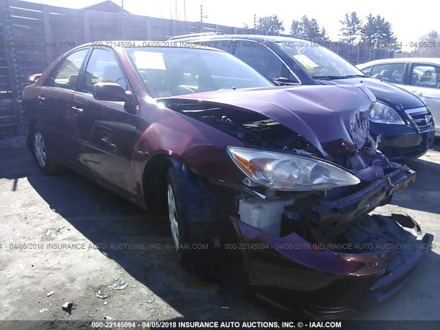 4T1BE32K33U239397 - 2003 TOYOTA CAMRY LE/XLE/SE RED photo 1