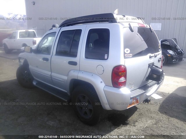 1J4GL38K43W508349 - 2003 JEEP LIBERTY RENEGADE SILVER photo 3