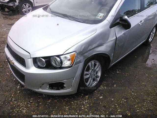 1G1JC5SH4F4189550 - 2015 CHEVROLET SONIC LT SILVER photo 6