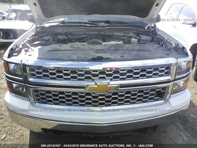 1GCVKREC1EZ258389 - 2014 CHEVROLET SILVERADO K1500 LT WHITE photo 10