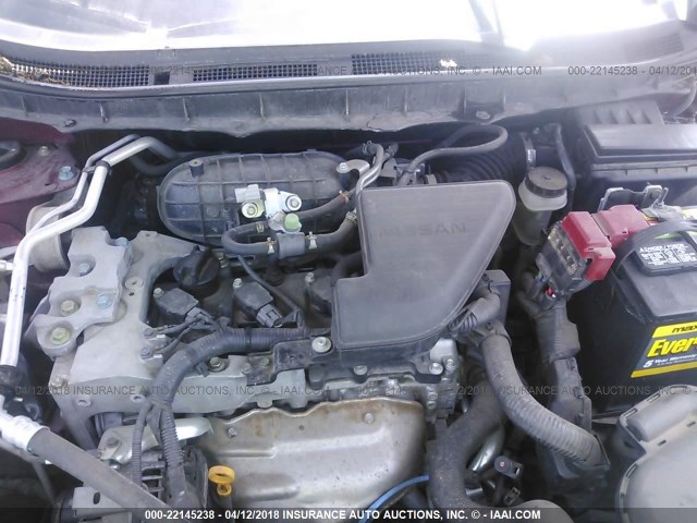 JN8AS5MT4CW281113 - 2012 NISSAN ROGUE S/SV BURGUNDY photo 10